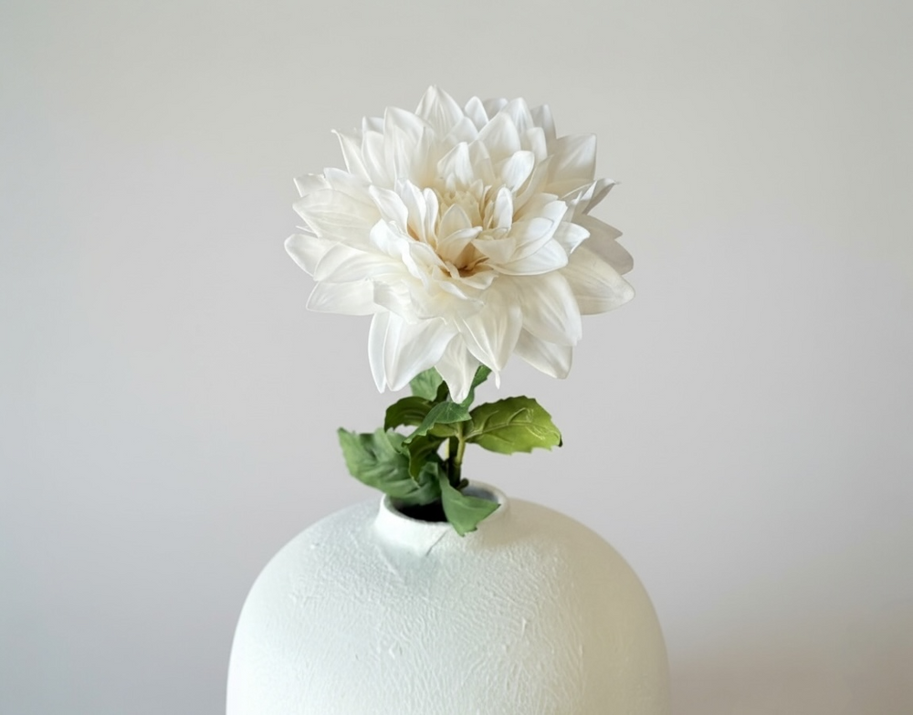 Real Touch Dahlia - White - Luv Sola Flowers - Faux Filler