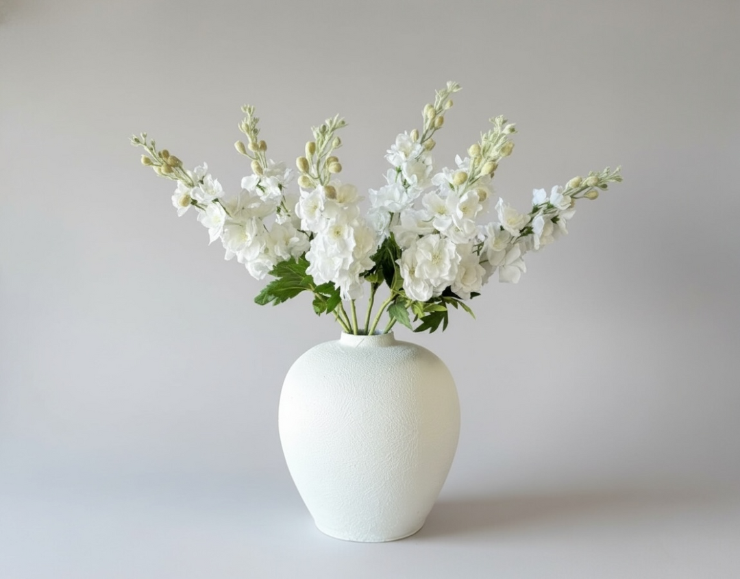 Real Touch Delphinium - White - Luv Sola Flowers - Faux Filler