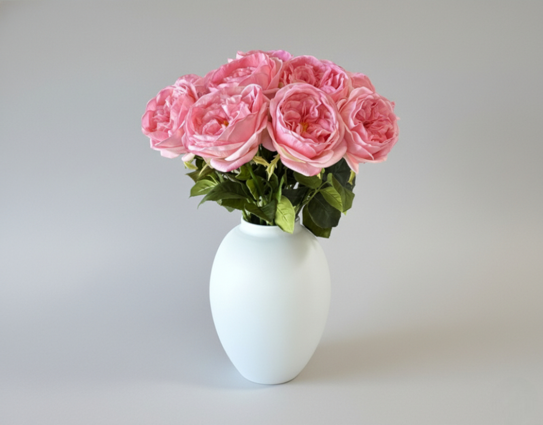 Real Touch English Rose Arrangement - Blush - Luv Sola Flowers