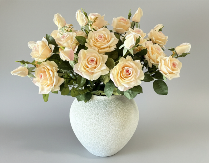 Real Touch Hybrid Tea Rose Arrangement - Blush - Luv Sola Flowers