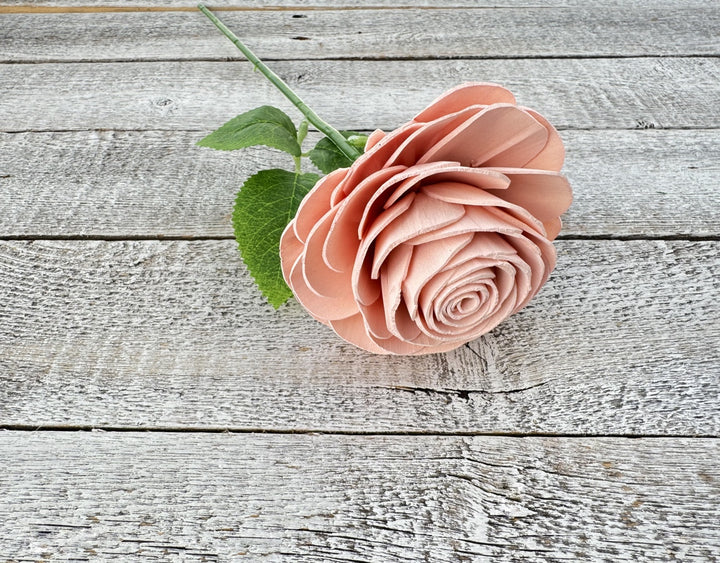 Sola Wood Flowers - Single Stem Rose Pink - Luv Sola Flowers