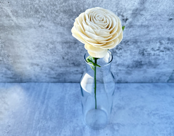Sola Wood Flowers - Single Stem Rose Raw - Luv Sola Flowers