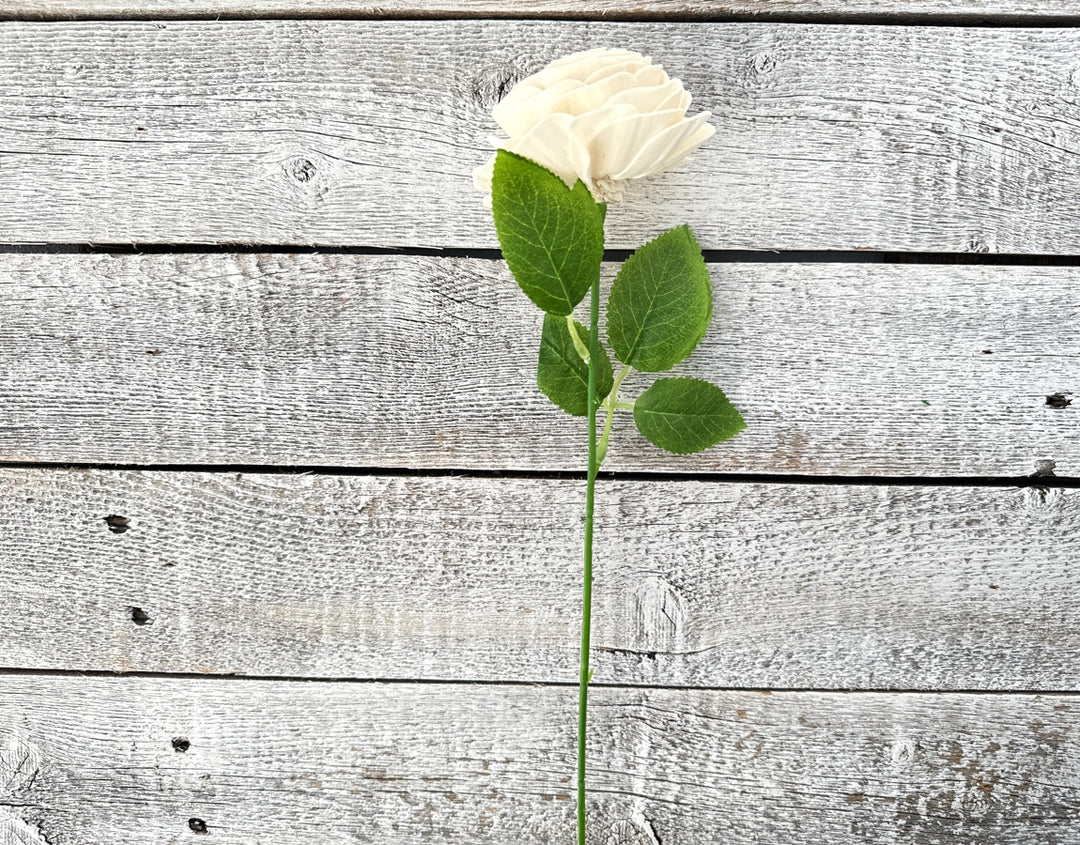 Sola Wood Flowers - Single Stem Rose Raw - Luv Sola Flowers