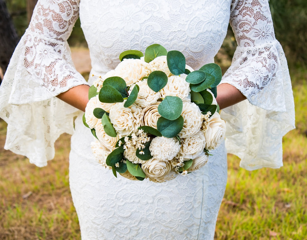 Sola Wood Flowers - Small Bridal Bouquet Raw - Luv Sola Flowers