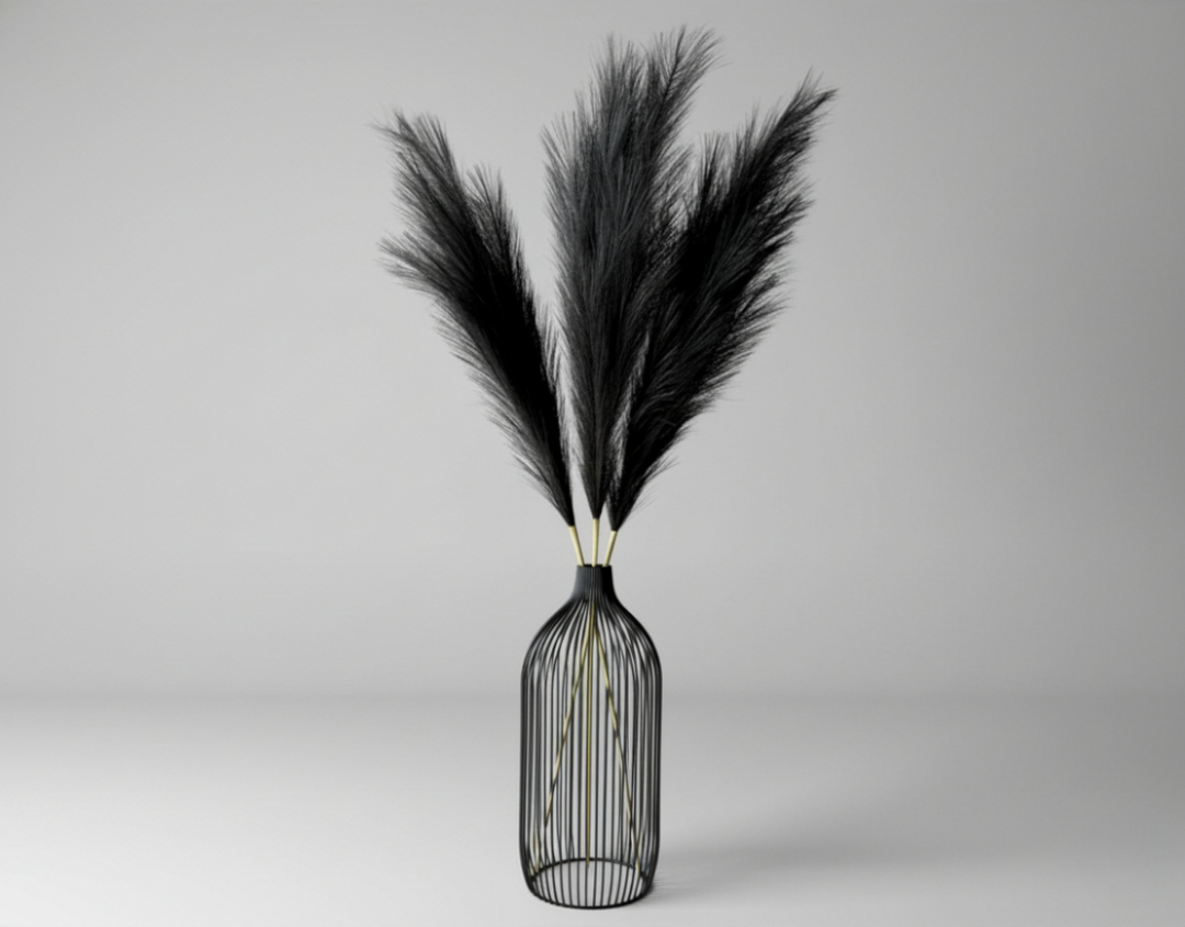 Tall Faux Pampas Grass - Black - Luv Sola Flowers