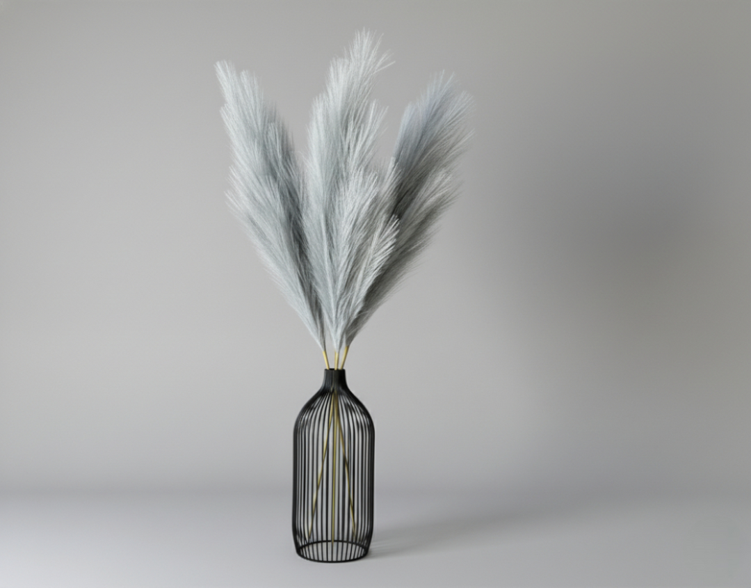 Tall Faux Pampas Grass - Light Gray - Luv Sola Flowers