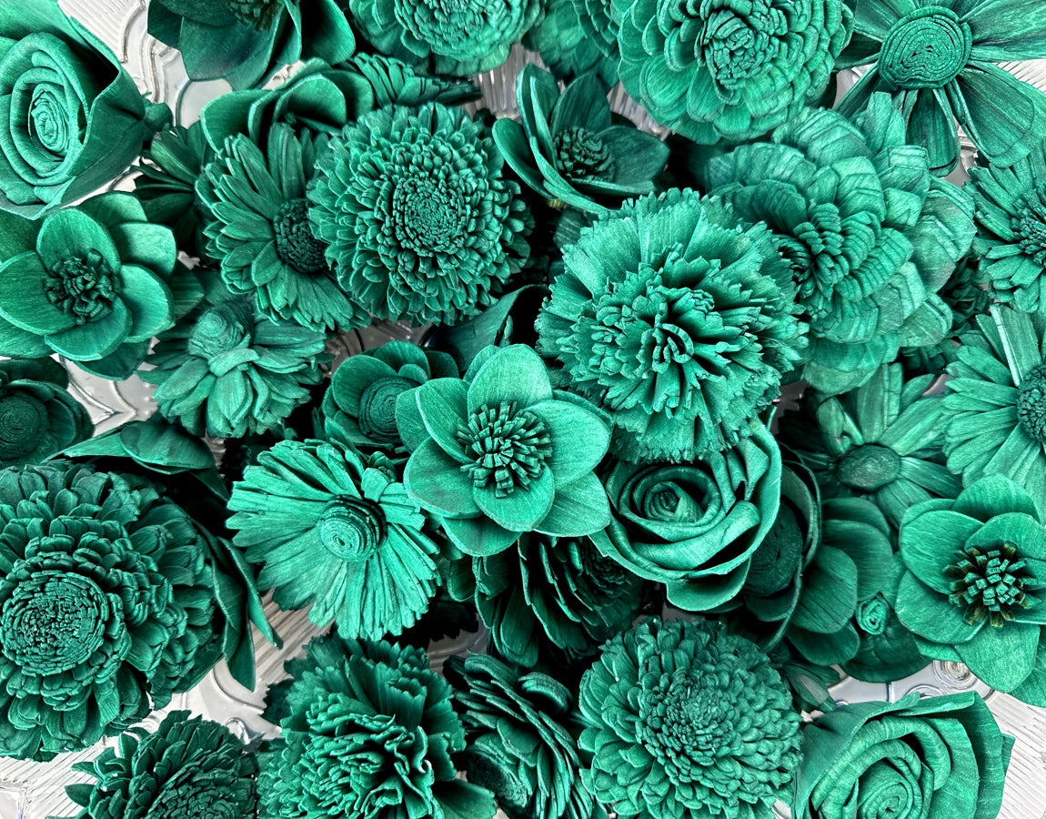 Sola Wood Flowers - Forest Green Dyed Flowers - Luv Sola Flowers