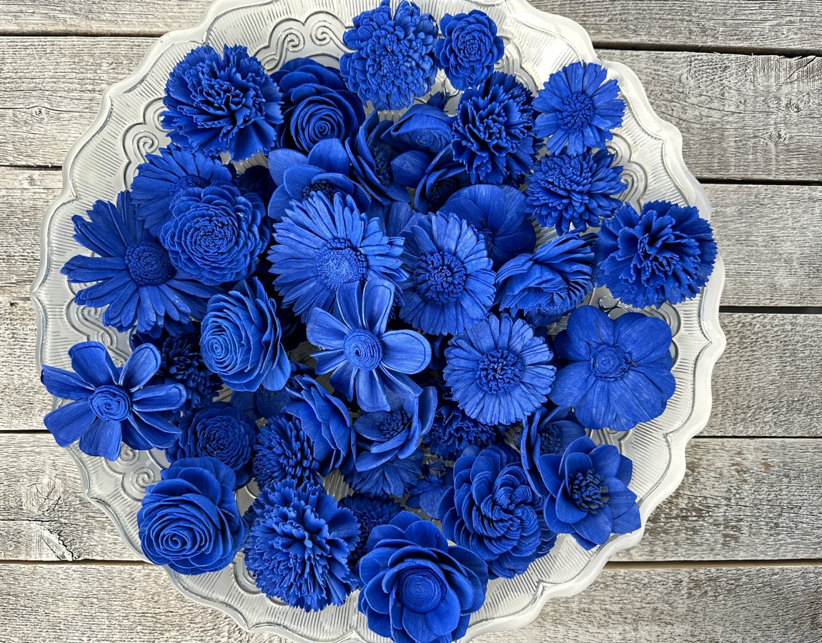 Sola Wood Flowers - Navy Blue Dyed Flowers - Luv Sola Flowers
