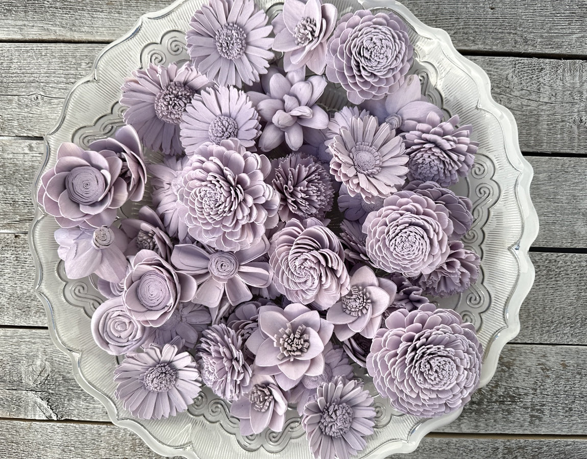 Sola Wood Flowers - Lilac Dyed Flowers - Luv Sola Flowers