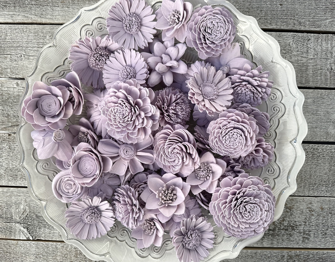 Sola Wood Flowers - Lilac Dyed Flowers - Luv Sola Flowers