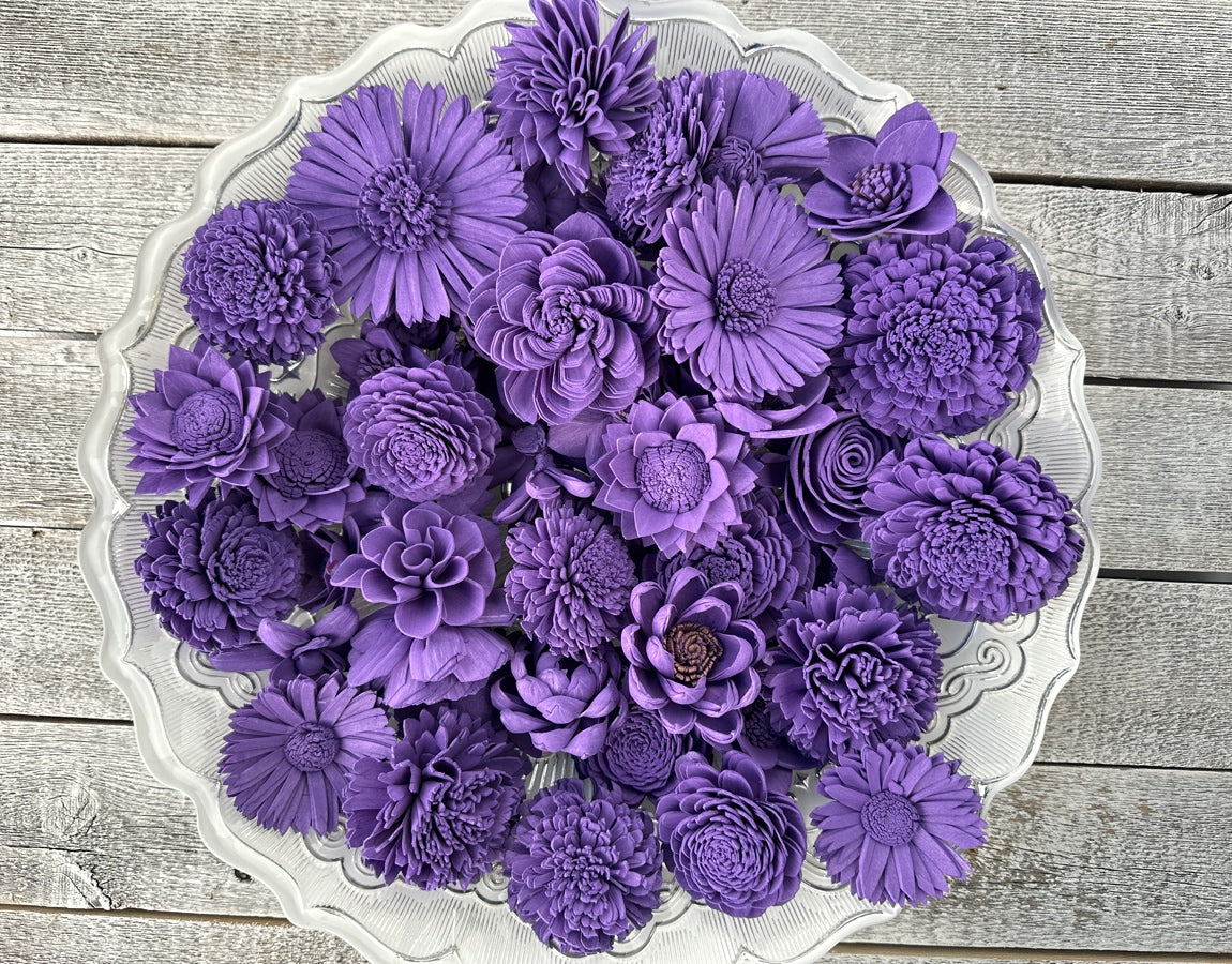 Sola Wood Flowers - Classic Purple Dyed Flowers - Luv Sola Flowers