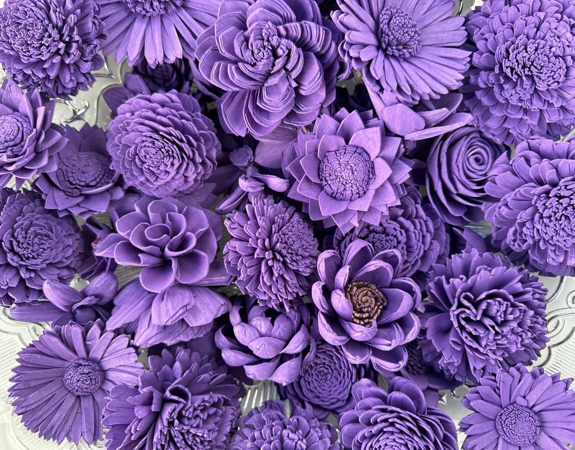 Sola Wood Flowers - Classic Purple Dyed Flowers - Luv Sola Flowers