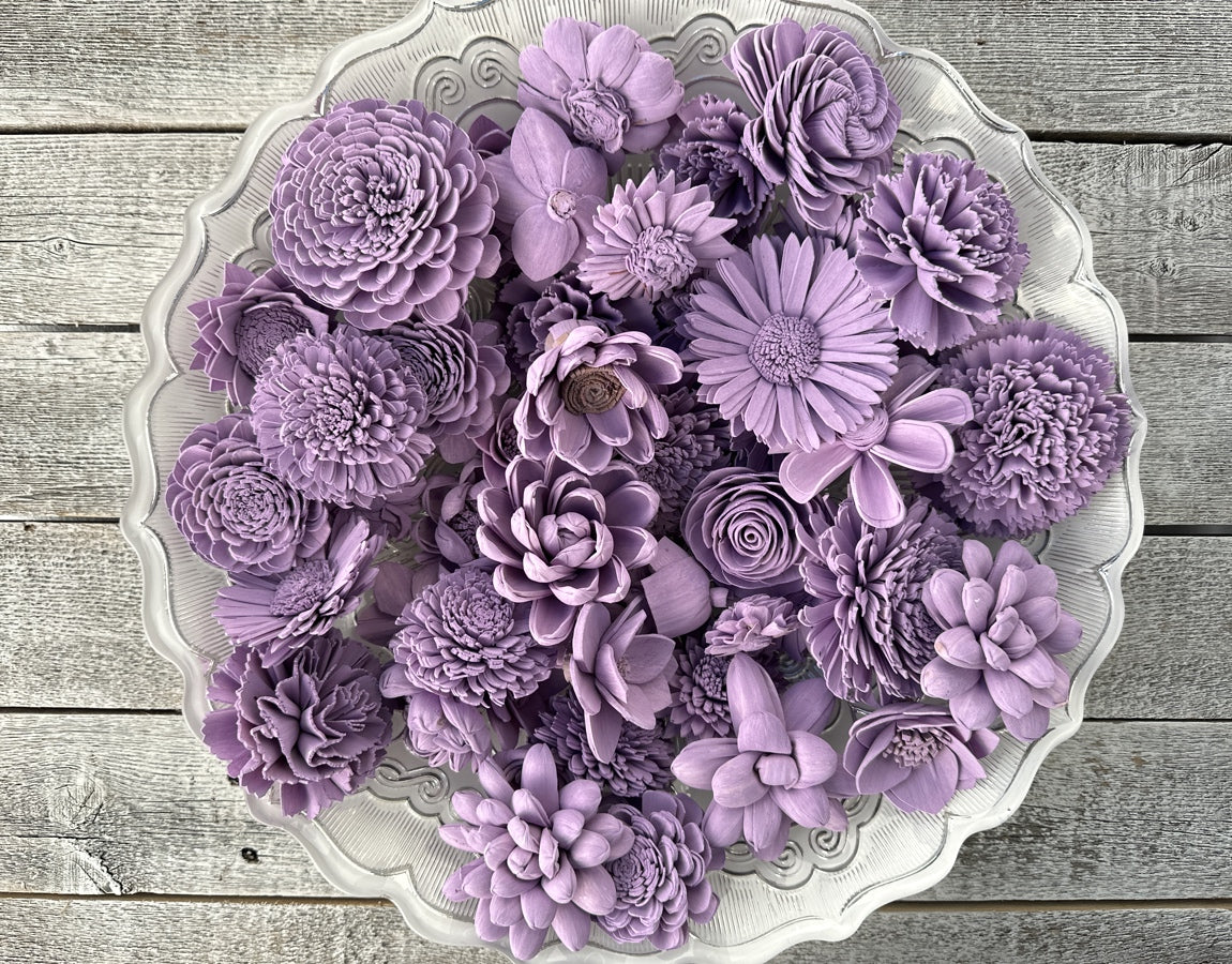 Sola Wood Flowers - Violet Dyed Flowers - Luv Sola Flowers