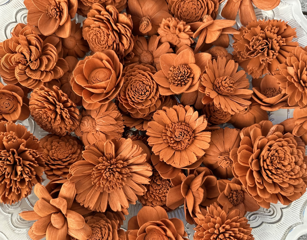 Sola Wood Flowers - Rust Dyed Flowers - Luv Sola Flowers