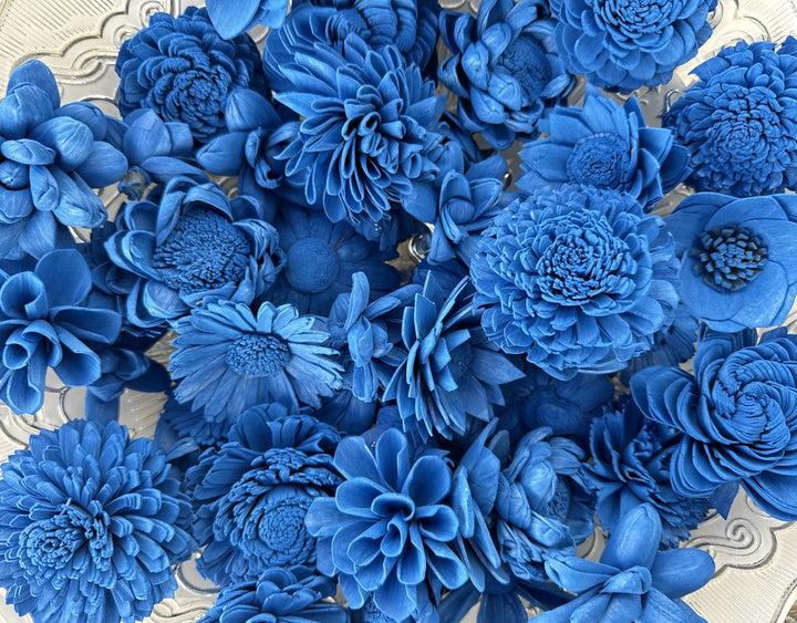 Sola Wood Flowers - Cobalt Dyed Flowers - Luv Sola Flowers
