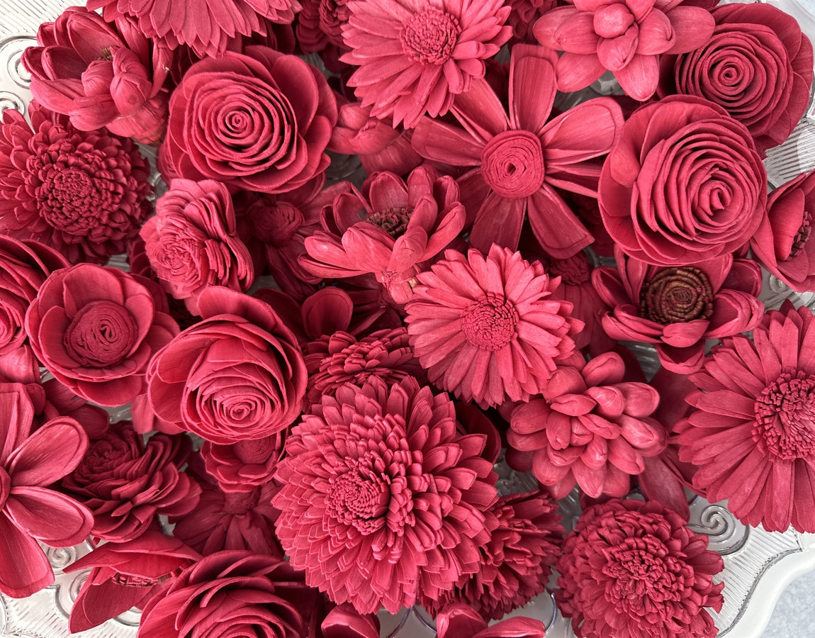 Sola Wood Flowers - Deep Rose Dyed Flowers - Luv Sola Flowers