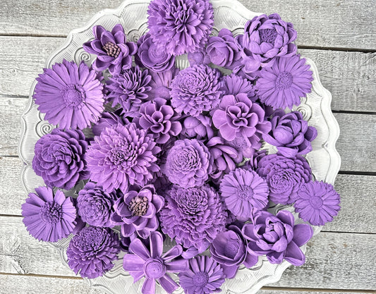 Sola Wood Flowers - Lavender Dyed Flowers - Luv Sola Flowers