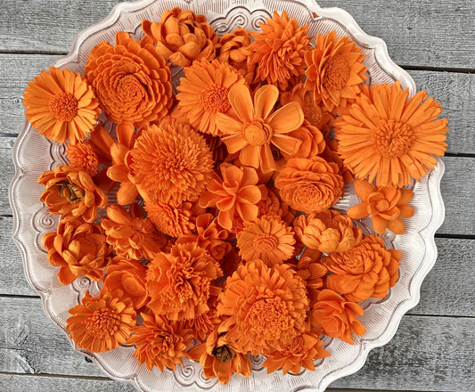 Sola Wood Flowers - Orange Dyed Flowers - Luv Sola Flowers