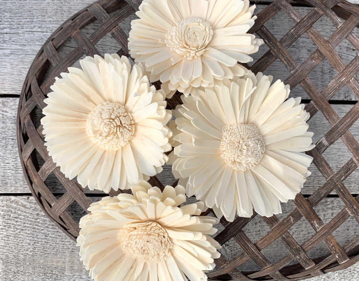 w.o.d.　F.L.O.W.E.R.S. Sola Wood Flowers for Crafting in Slate Blue, Dusty Lavender